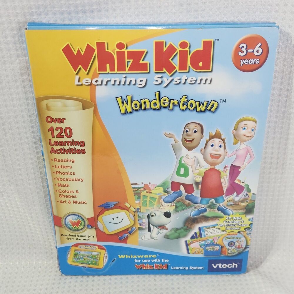 VTech Whiz Kid Learning System Wondertown Whizware CD Cartridge